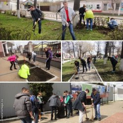 20 апреля учащиеся 5-11 классов нашей школы приняли участие в городском субботнике.